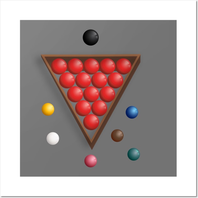 Snooker balls design Wall Art by AJ techDesigns